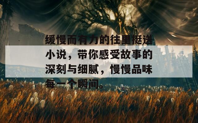 缓慢而有力的往里挺送小说，带你感受故事的深刻与细腻，慢慢品味每一个瞬间。