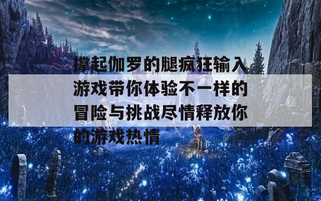 撑起伽罗的腿疯狂输入游戏带你体验不一样的冒险与挑战尽情释放你的游戏热情