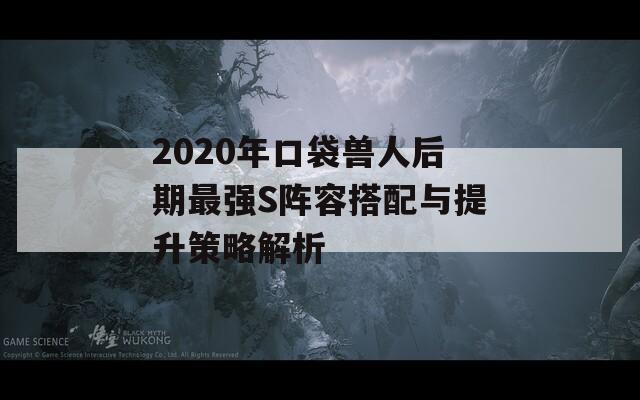 2020年口袋兽人后期最强S阵容搭配与提升策略解析