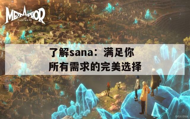 了解sana：满足你所有需求的完美选择