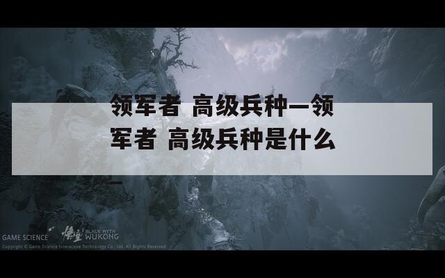 领军者 高级兵种—领军者 高级兵种是什么_