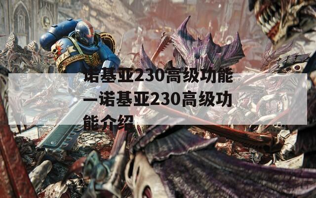 诺基亚230高级功能—诺基亚230高级功能介绍