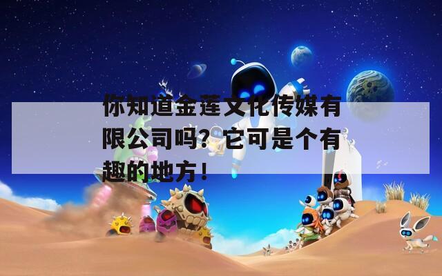 你知道金莲文化传媒有限公司吗？它可是个有趣的地方！