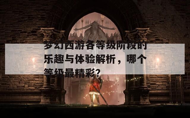 梦幻西游各等级阶段的乐趣与体验解析，哪个等级最精彩？