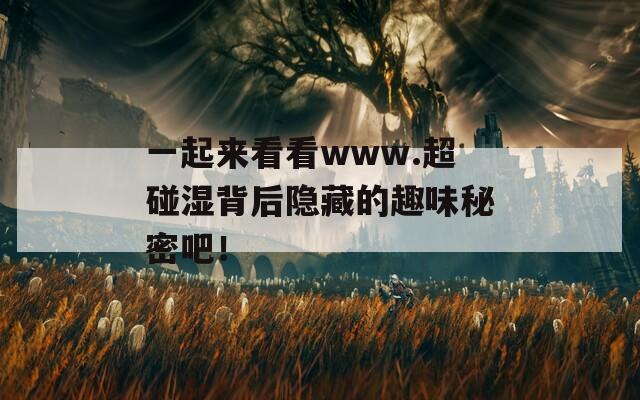 一起来看看www.超碰湿背后隐藏的趣味秘密吧！