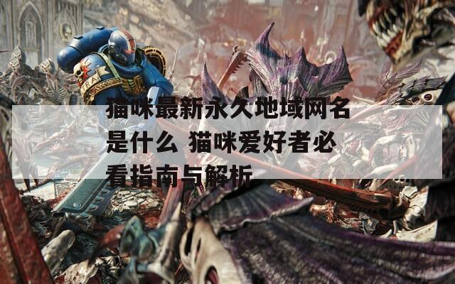 猫咪最新永久地域网名是什么 猫咪爱好者必看指南与解析