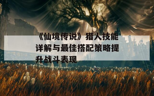 《仙境传说》猎人技能详解与最佳搭配策略提升战斗表现