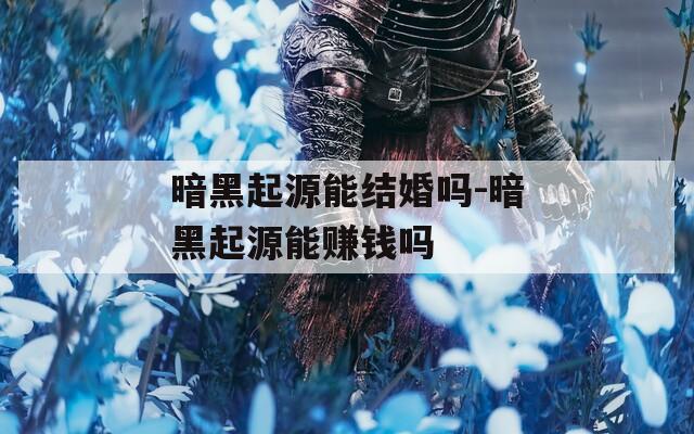 暗黑起源能结婚吗-暗黑起源能赚钱吗