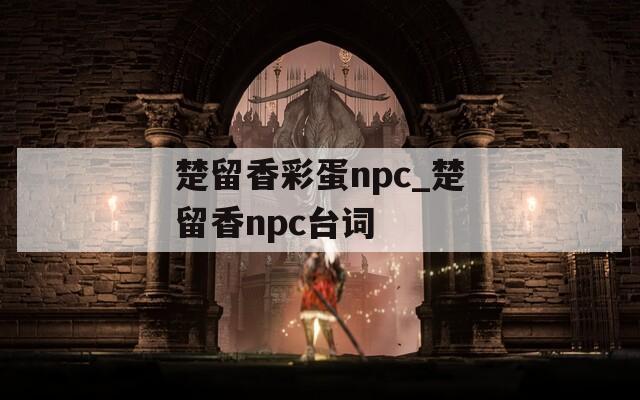 楚留香彩蛋npc_楚留香npc台词