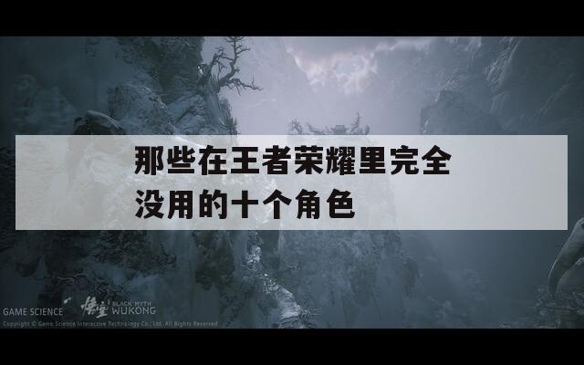那些在王者荣耀里完全没用的十个角色