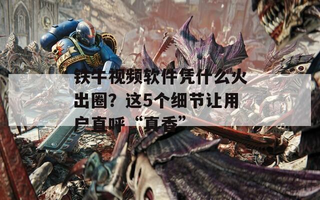 铁牛视频软件凭什么火出圈？这5个细节让用户直呼“真香”